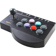 Mey İthalat Arcade Joystick 0082 Arcade Fight Stick, Street Fighter Arcade-Spiel Kampf Joystick-Controller Mit USB Port, Turbo & Macro Funktionen Für Ps3, Ps4, Xbox One, Nintendo Switch, Pc