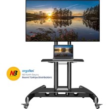 Mey İthalat North Bayou AVA1500-60-1P LCD LED OLED Plazma Düz Panel Ekranlar Için 32-75 Inch Tuv Sertifikalı Tekerlekli Profosyonel Tv Sehpası