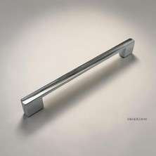 Mey İthalat Nergis Krom Dolap Kulpu – 4 Delikli Çift Ölçülü Metal Mobilya Kulpu (96–128/160–192/224–256 Mm) (160-192 Mm), 5 Adet
