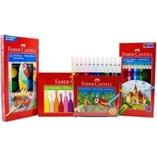 Mey İthalat 4'lü Boyama Seti, 12'li Kuru Boya, Suluboya, Keçeli Kalem, Pastel Boya