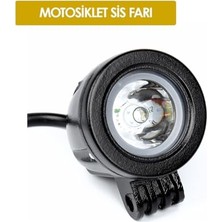 Mey İthalat Motosiklet LED Sis Farı, Beyaz, Odaklamalı Yuvarlak Led, Suya Dayanıklı, 1 Adet