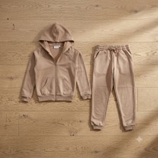Mışıl Kids Unisex Kız Erkek Çocuk 7 - 10 Yaş Uzun Kollu Fermuarlı Okul Eşofman Takımı