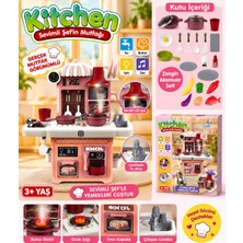 Kitchen Sevimli Şef’in Mutfağı Çocuk Mutfak Seti – Su, Buhar, Işık ve Ses Efektli Aksesuarlı 3+ Yaş