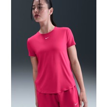 Nike One Classic IB9408-666 Dri-Fıt Kısa Kollu Kadın Tişört - Pembe