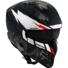Suomy Armor Kask Hı Volt Mat Siyah Beyaz