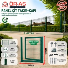 Panel Çit Takım ( 120 cm Yükseklik 5 mt Uzunluk ) ( 120 x 100 Kapı -)