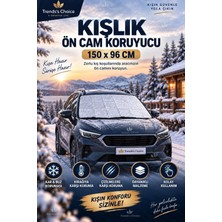Trends's Choice Oto Ön Cam Kar Buz ve Güneş Koruyucu Branda Örtü  Buzlanma Kırağı Önleyici Araç Katmanlı Ön Cam Örtüsü Güneşlik