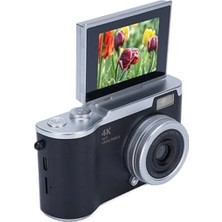 Salmore Mey Ithalat® 48 Mp Kompakt Dijital Kamera 4K Video 8x Zoom ve Flip Ekran Selfie Vlog Uyumlu