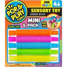 Salmore Mey Ithalat®  04807 -Sun-Jru-Pop Play Tubes Duyusal Stres  oyuncağı Mini 5li 2A Krtl