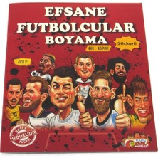Salmore Mey Ithalat® Efsane Futbolcular Çıkartmalı Maskeli Boyama Kitabı