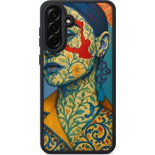 BG AKSESUAR Samsung Galaxy A36 Uyumlu Çiçekliportre Desenli Kamera Korumalı Darbelere Dayanıklı Kılıf