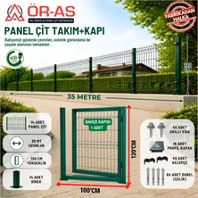 Panel Çit Takım ( 120 cm Yükseklik 35 mt Uzunluk ) ( 120 x 100 Kapı -)
