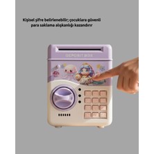 Salmore Mey Ithalat® Elektronik Şifreli Atm Görünümlü Çocuk Kumbarası Mor