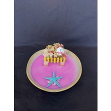 Fu Glowis Fu Glowıs 20 cm Büyük Dekoratif Tabakta El Yapımı Kokulu ve Renkli Mum – El Işçiliği ve Aksesuar