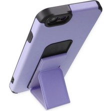 Salmore Mey Ithalat®  iPhone 6 Kılıf Mega Standlı Silikon - Lila
