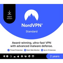 Nordvpn Standard Global Anahtar (2 Yıl / 10 Cihaz)