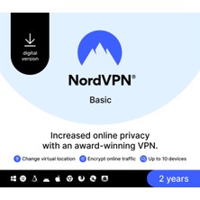 Nordvpn Basic Global Anahtar (2 Yıl / 10 Cihaz)