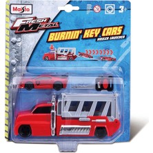 Maisto Fresh Metal Maisto Burning Key Oyuncak Kamyon ve Araba Kırmızı