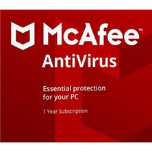 Mcafee Antivirus 2024 1 Yıl 1 Pc Lisans Anahtarı (License Key)