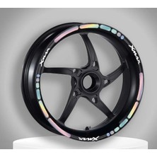 Motosev Hologramlı Iıı Yamaha Xmax Uyumlu 1 Set Jant Şeridi