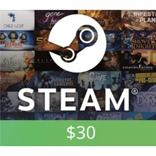 Steam Cüzdan Bakiyesi 30 Usd Hediye Kartı (Gift Card)