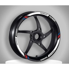 Motosev M Power Beyaz Yamaha Nmax Uyumlu 1 Set Jant Şeridi