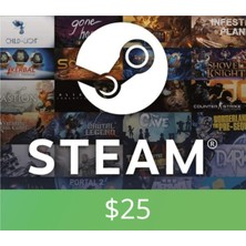 Steam Cüzdan Bakiyesi 25 Usd Hediye Kartı (Gift Card)