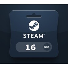 Steam 16 Usd Hediye Kartı (Gift Card) - Türkiye Aktivasyon Kodu