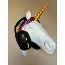 magicland Unicorn Kulaklık Standı, Duvara Monte Dekoratif Kulaklık Tutacağı, Kulaklık Tutucu