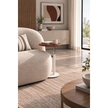 Voi Design Plex Kiremit-Beyaz Ayarlanabilir Laptop Sehpası | 360° Döner Tabla | 42-72 cm Yükseklik Ayarı | 39 cm Tabla | Sağlam Metal Konstrüksiyon | Pürüzsüz Yüzey