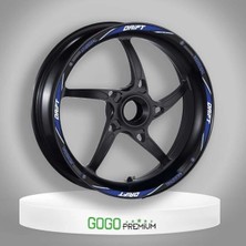 Gogo Premium Mondial Drift L Uyumlu Mavi Jant Şeridi