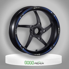 Gogo Premium Mavi Siyah Pulsar Uyumlu Reflektörlü Jant Şeridi