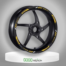 Gogo Premium Reflektör Sarı Baskı Bajaj Pulsar Uyumlu 1 Set Jant Şeridi