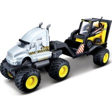 Maisto Fresh Metal Maisto Builder Zone Taşıyıcı Tır Seti - Gri Tır