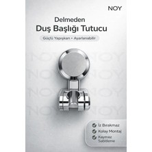 NOY Duş Başlığı Tutucu Yapışkanlı Su Geçirmez Ayarlanabilir Banyo Duvar Aparatı