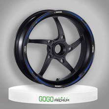 Gogo Premium Mavi Siyah Yamaha Reflektörlü Jant Şeridi