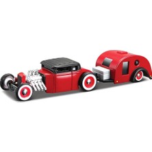 Maisto 1929 Ford Model A / Traveler Trailer 1:64 Oyuncak Araba