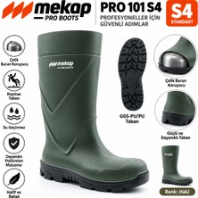 Mekap Arge Toptan Pro 101 S4 Çelik Burunlu Çizme Haki Renk Antistatik Kaymaz Taban No:42