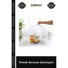 Carlburn Özel Üretim 60X60X25 cm Katlanabilir Pratik Sinek File Toz Geçirmez Fileli Yemek Koruma Şemsiyesi