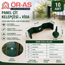 Panel Çit Klips Bağlantı Aparatı 10 Adet (Vida Dahil)