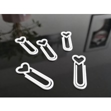 Kahveci Elektronik Store 3D Baskı Kalp Figürlü Ataç - 10LU Set - Beyaz