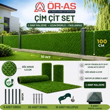 Ör-As Tel Örgü Çim Çit 100 cm Yükseklik + 5 Direk Avantaj Paketi 10 Metre