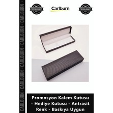 Carlburn Özel Üretim Kurumsal Şık Modern Promosyon Kalem Kutusu Hediye Kutusu Antrasit Renk Baskıya Uygun