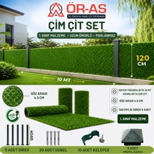 Ör-As Tel Örgü Çim Çit 120 cm Yükseklik + 5 Direk Avantaj Paketi 10 Metre