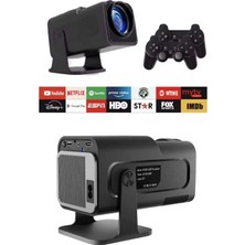 Kahveci Elektronik Store Çift Kollu Projeksiyon Taşınabilir Game Projektör Full Hd 1080P 4K Projeksiyon Gamepad
