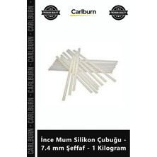 Carlburn Özel Üretim Güçlü Hızlı Yapışan Hobi Sanatları Ince Mum Silikon Çubuğu 74 mm Şeffaf 1 Kilogram