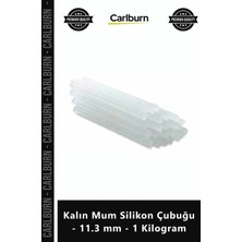Carlburn Özel Üretim Güçlü Şeffaf Hızlı Yapıştıran Kaliteli Kalın Mum Silikon Çubuğu 113 mm 1 Kilogram