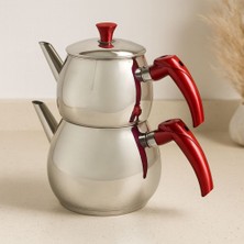 Royaleks Büyük Aile Çelik Çaydanlık Seti (Üst 1.2l / Alt 2l)
