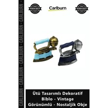 Carlburn Özel Üretim Retro Antika Masa Üstü Ütü Tasarımlı Dekoratif Biblo Vintage Görünümlü Nostaljik Obje