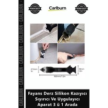 Carlburn Özel Üretim Kaliteli Pratik Fayans Derz Silikon Kazıyıcı Sıyırıcı Uygulayıcı Aparat 3 Ü 1 Arada